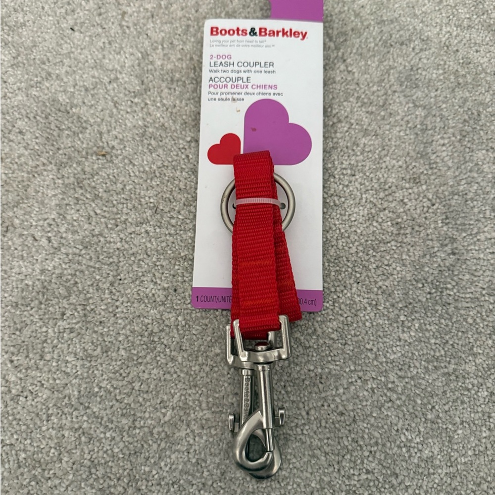 Boots & Barkley Red Leash Coupler